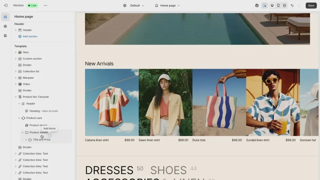 服务动态｜Shopify主题编辑器升级 跨页面复制+区块命名功能上线
