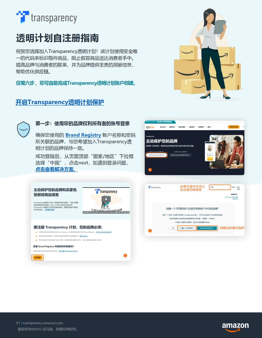亚马逊Transparency透明计划自注册指南-5页