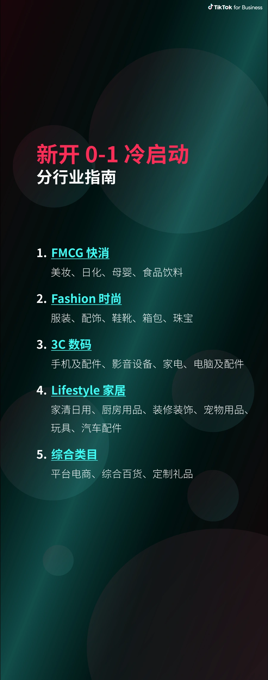 TikTok for Business 2024新开0-1冷启动分行业指南-6页