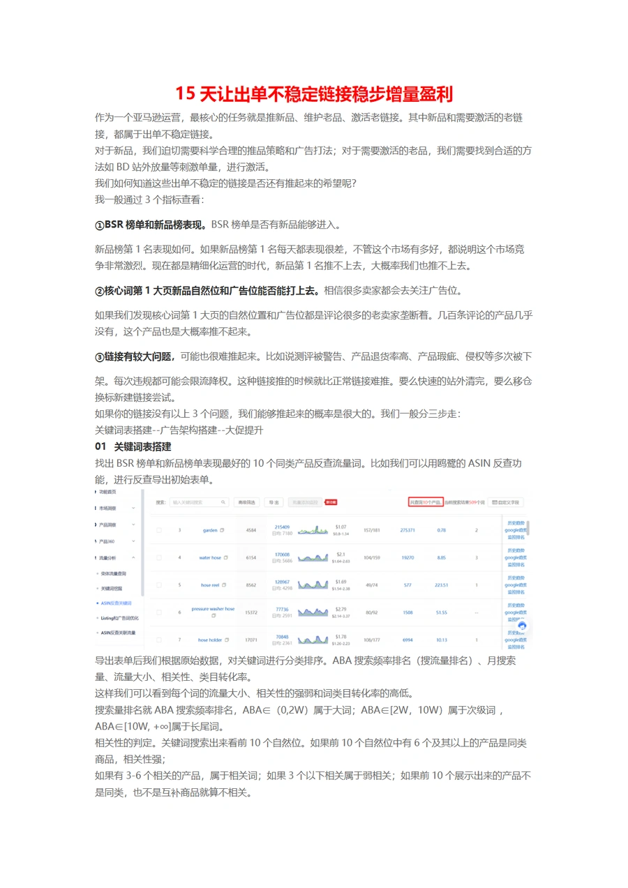 15天让出单不稳定链接稳步增量盈利-6页