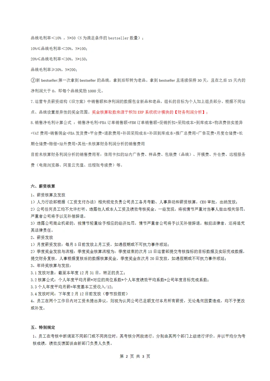 202X年跨境电商运营部薪酬提成管理制度-文章简介图