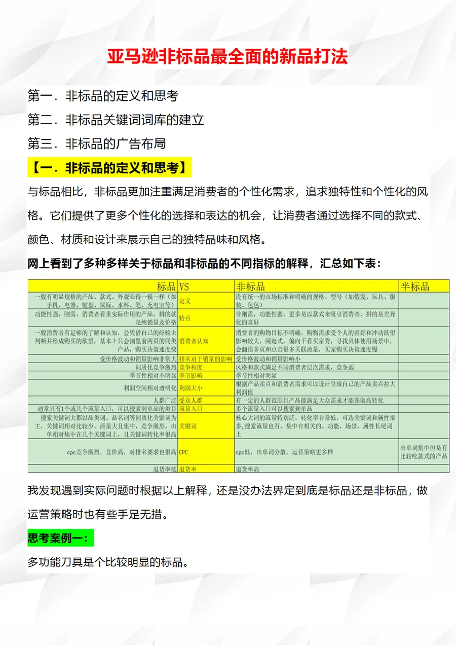 亚马逊非标品最全面的新品打法-16页