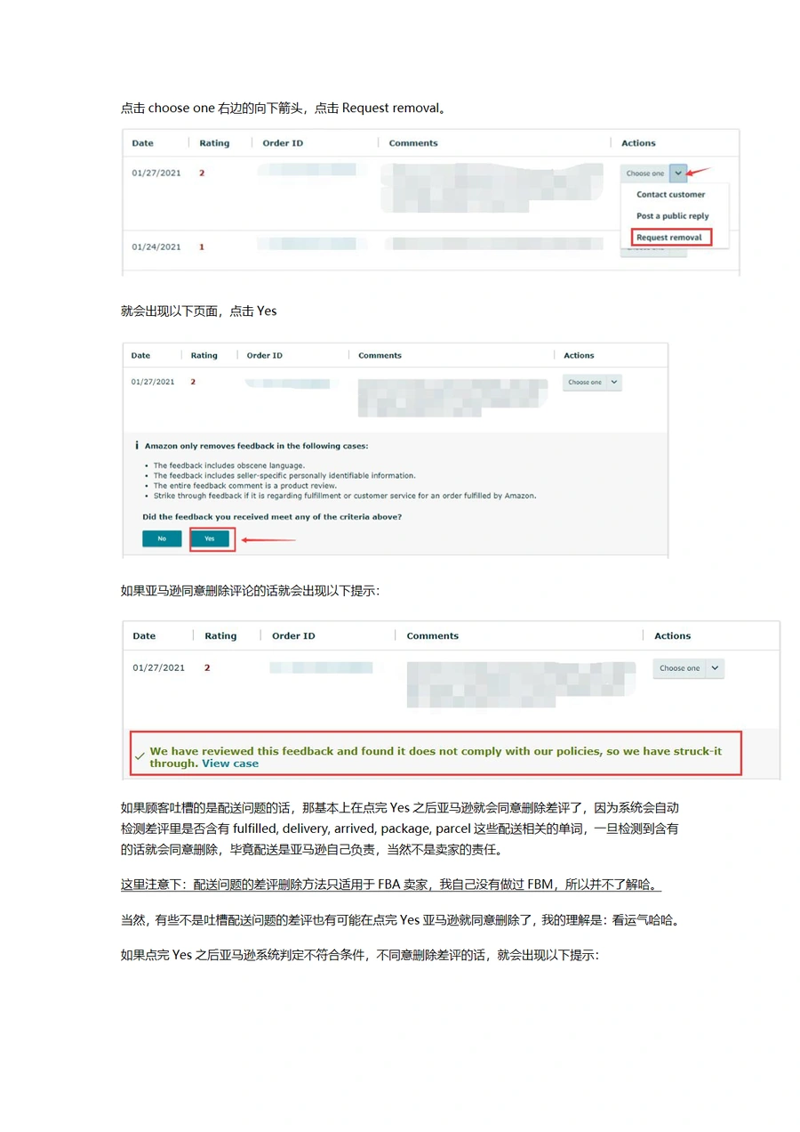 亚马逊Seller Feedback差评100%删除实战指南-文章简介图