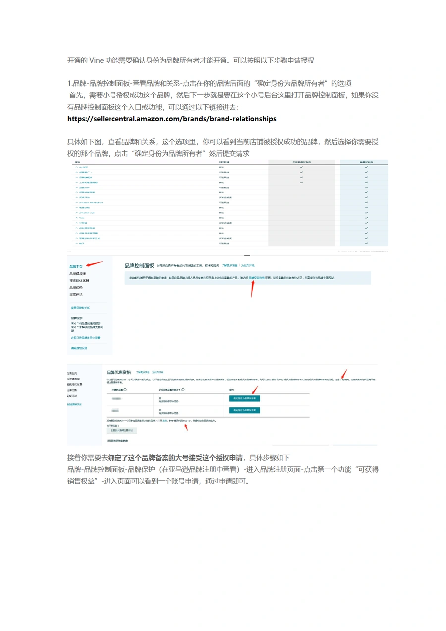 亚马逊Vine计划品牌授权与开通全流程指南-2页