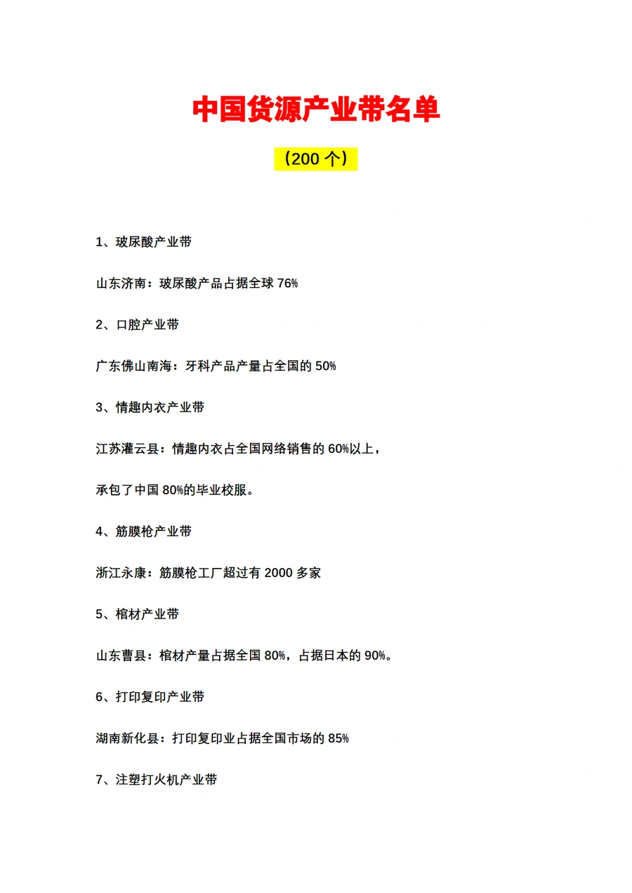 中国跨境电商货源产业带全指南（200个核心产业带）-17页