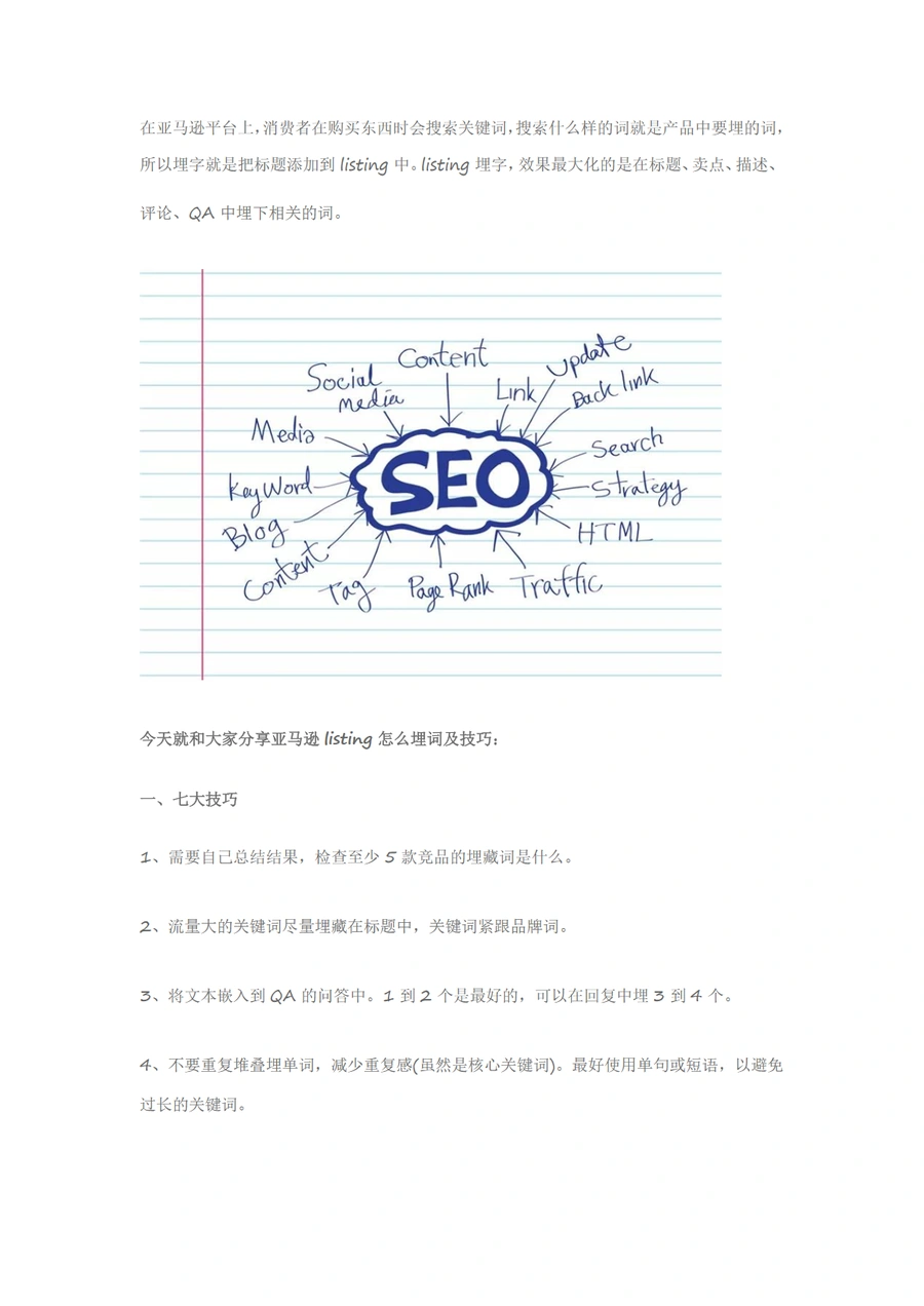 亚马逊Listing埋词技巧与策略指南-2页