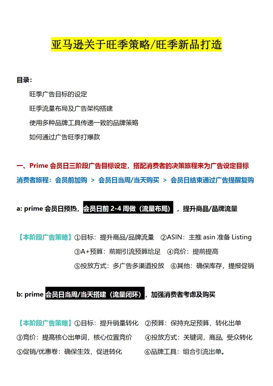亚马逊旺季策略与新品打造指南-9页