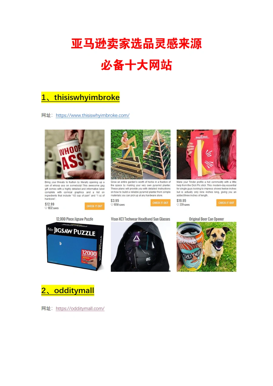 亚马逊卖家必备10大选品网站指南-6页
