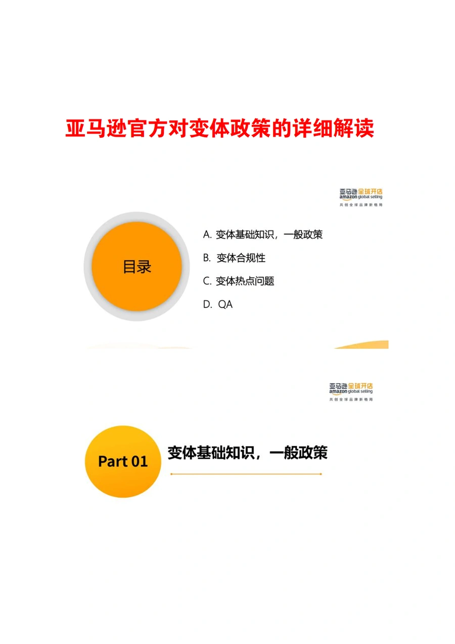 亚马逊变体政策合规指南-14页