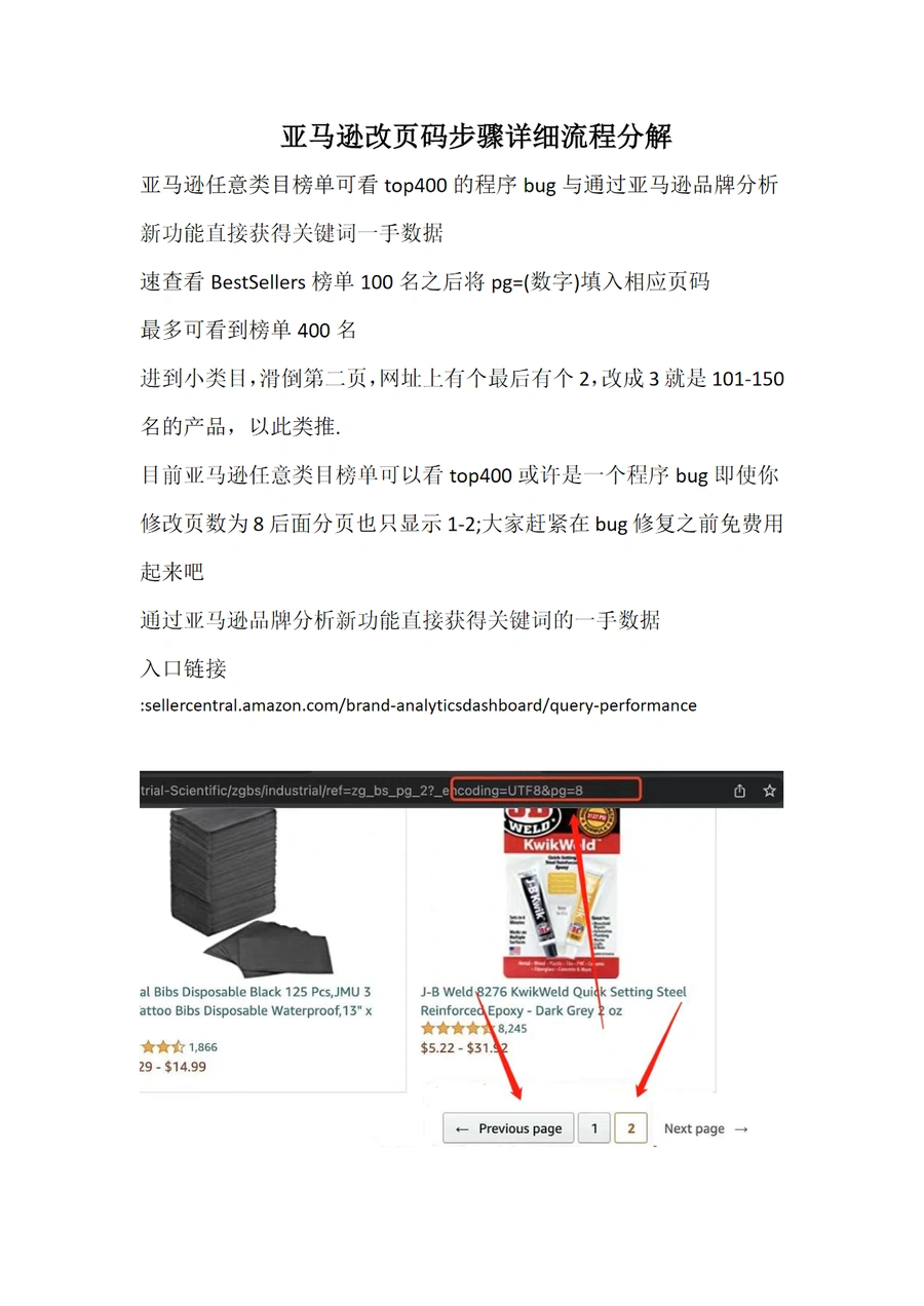 亚马逊改页码步骤详细流程分解与品牌分析新功能指南-2页