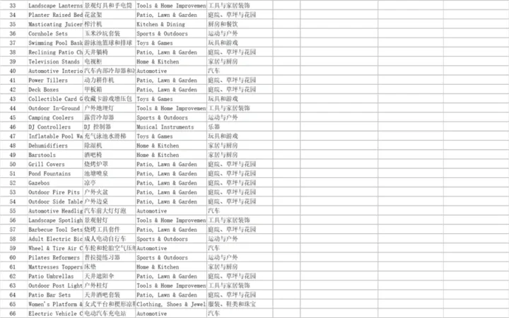 2024年5月亚马逊美国站TOP1000子类目爆款新品数据-1005行-2个子表