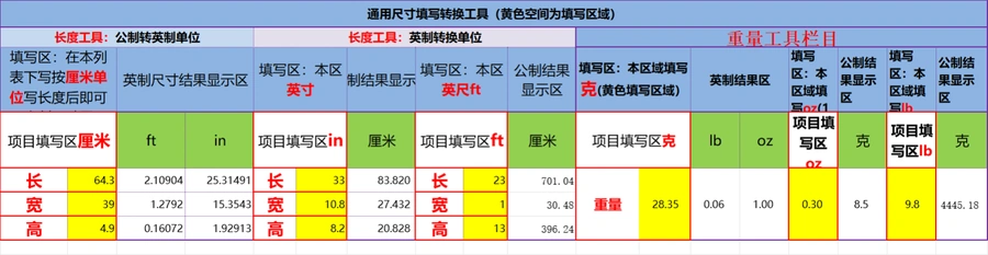 亚马逊产品开发与利润分析工具表-69行-8个子表