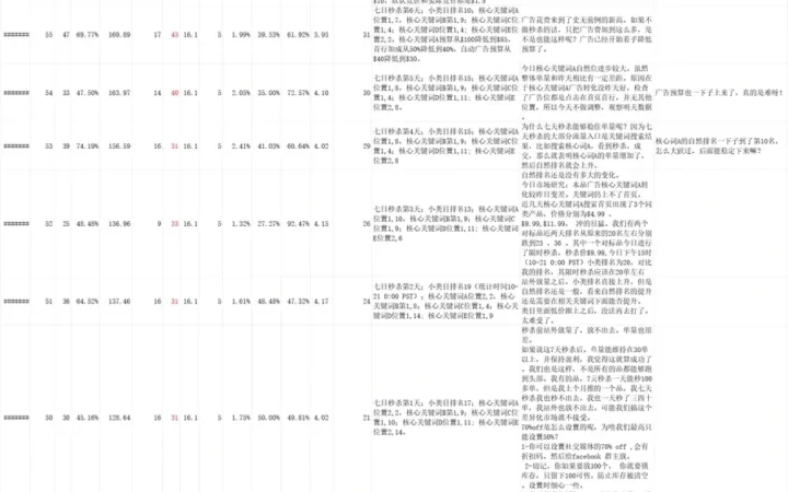 60天亚马逊新品推广实战数据记录-61行-2个子表