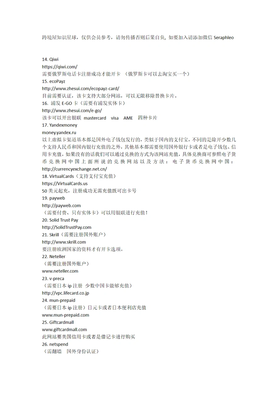 跨境电商虚拟信用卡渠道大全-文章简介图