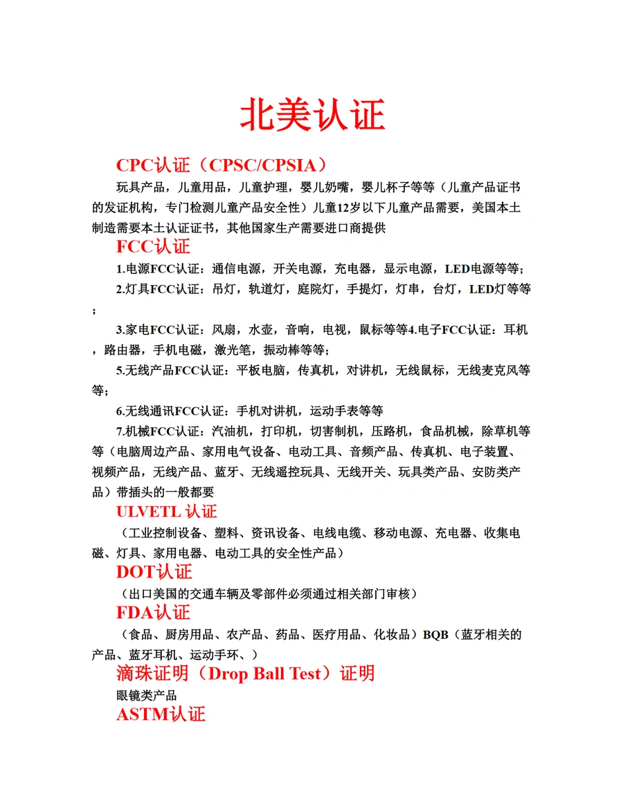 北美欧洲日本跨境电商产品认证指南-3页