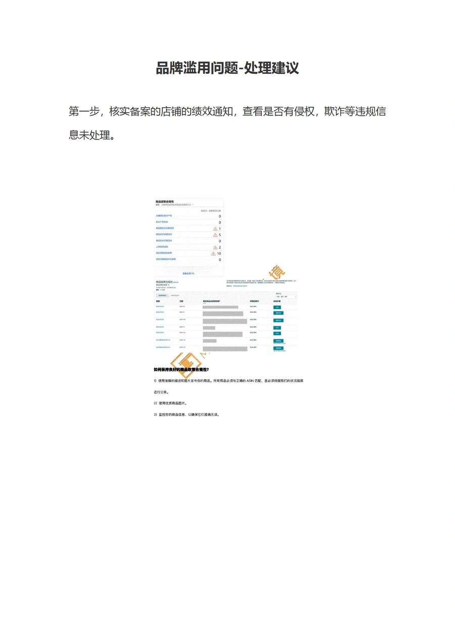 亚马逊品牌滥用问题处理建议指南-10页