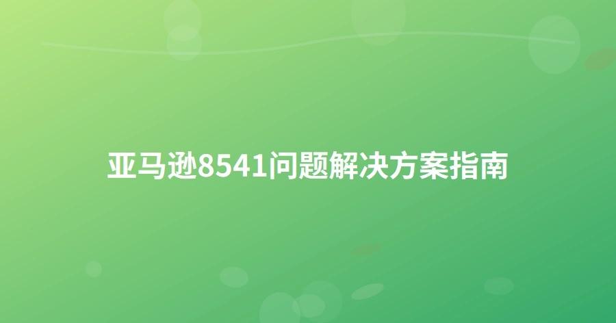 亚马逊8541问题解决方案指南-1页