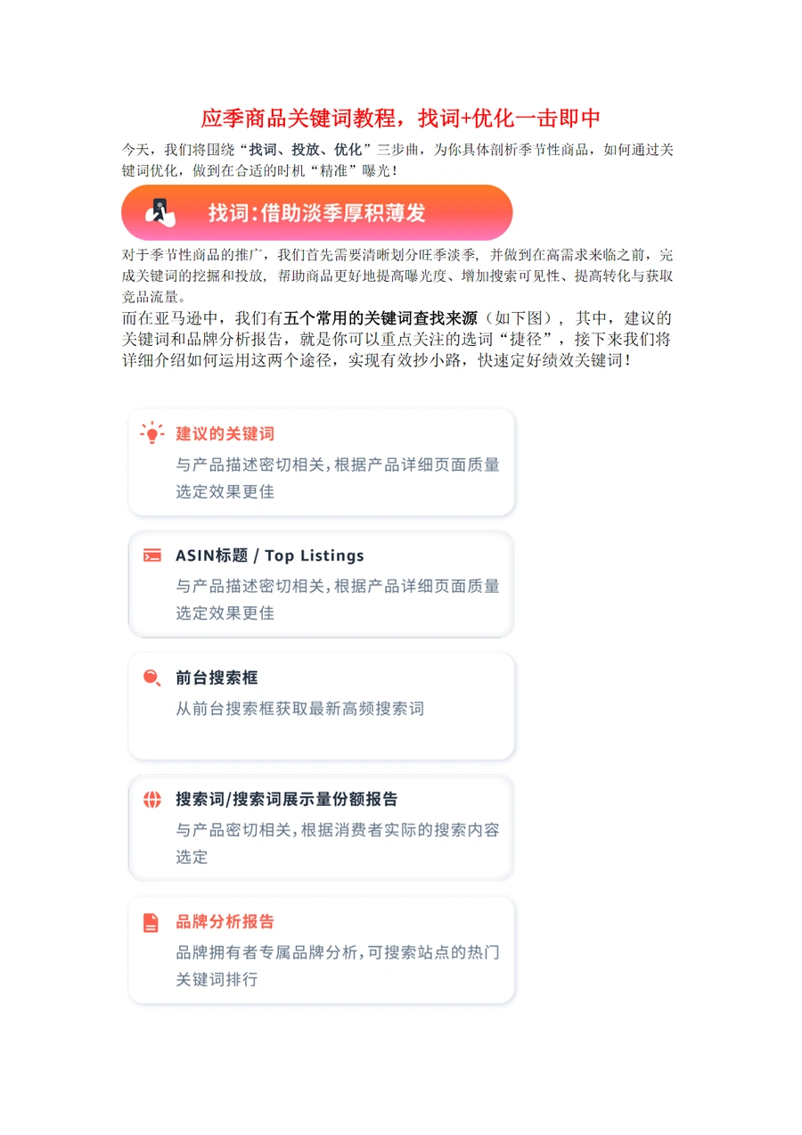 亚马逊季节性商品关键词优化实战指南-5页