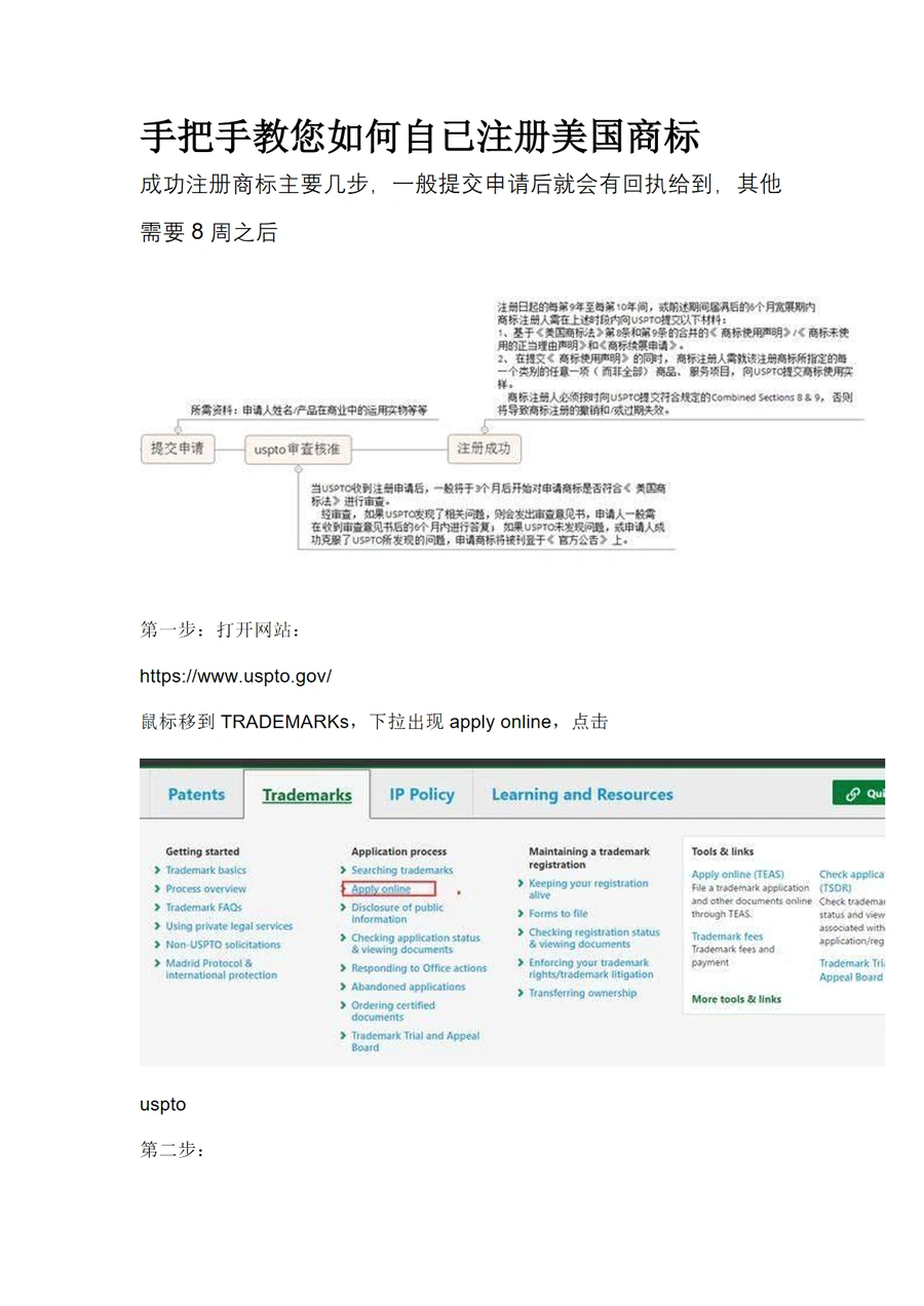手把手教您如何自己注册美国商标-8页