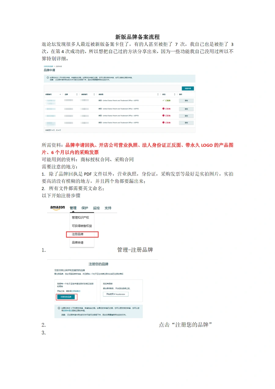 亚马逊新版品牌备案流程实战指南-5页