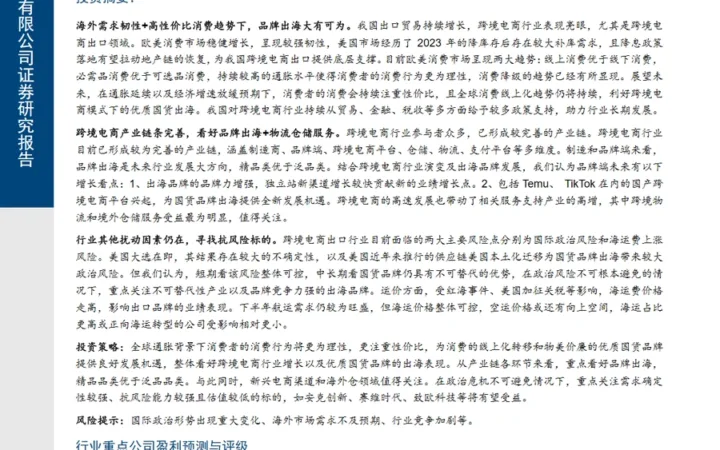 跨境电商行业高性价比消费时代品牌出海大有可为-25页