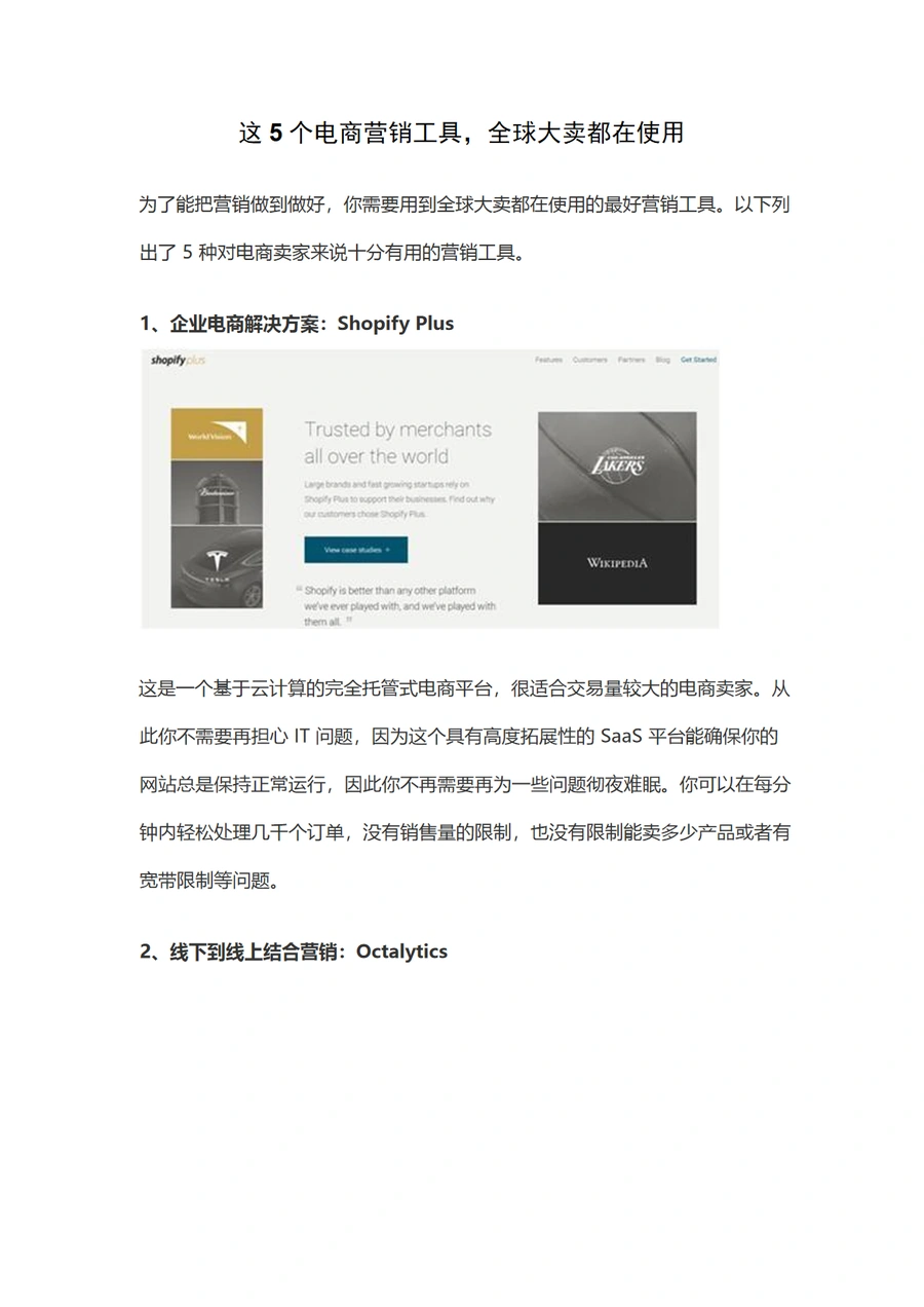 全球大卖都在使用的5个电商营销工具-4页