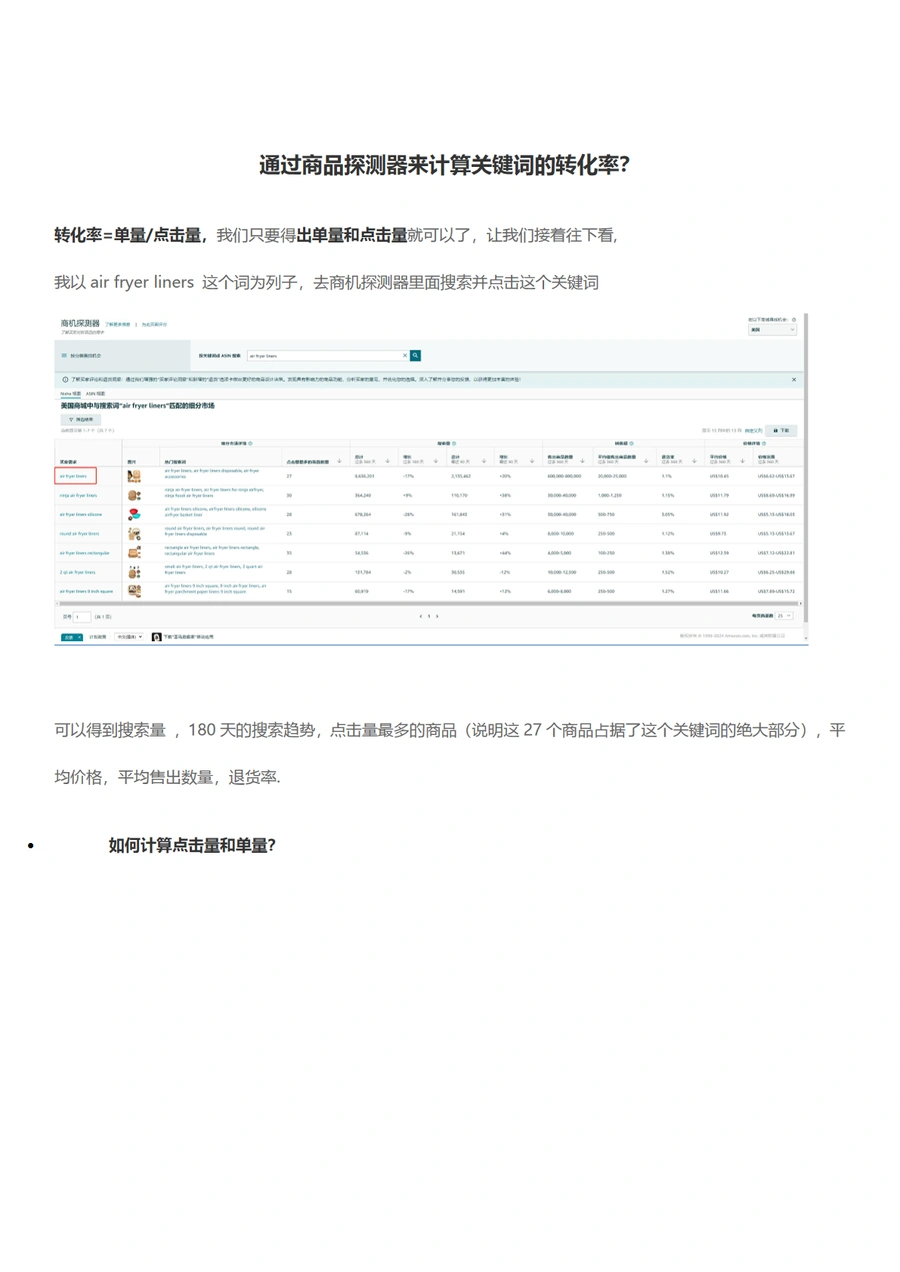 亚马逊关键词转化率计算指南-4页