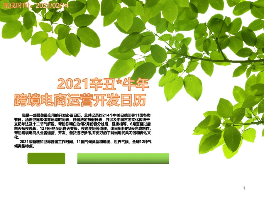 2021年亚马逊运营开发日历（经典版含世界各国气候）-56页