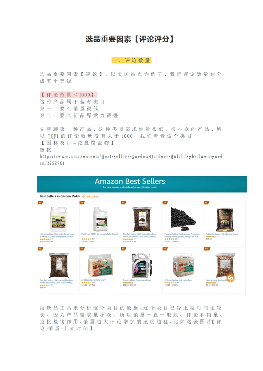 亚马逊选品核心要素：评论评分与数量分级策略-9页