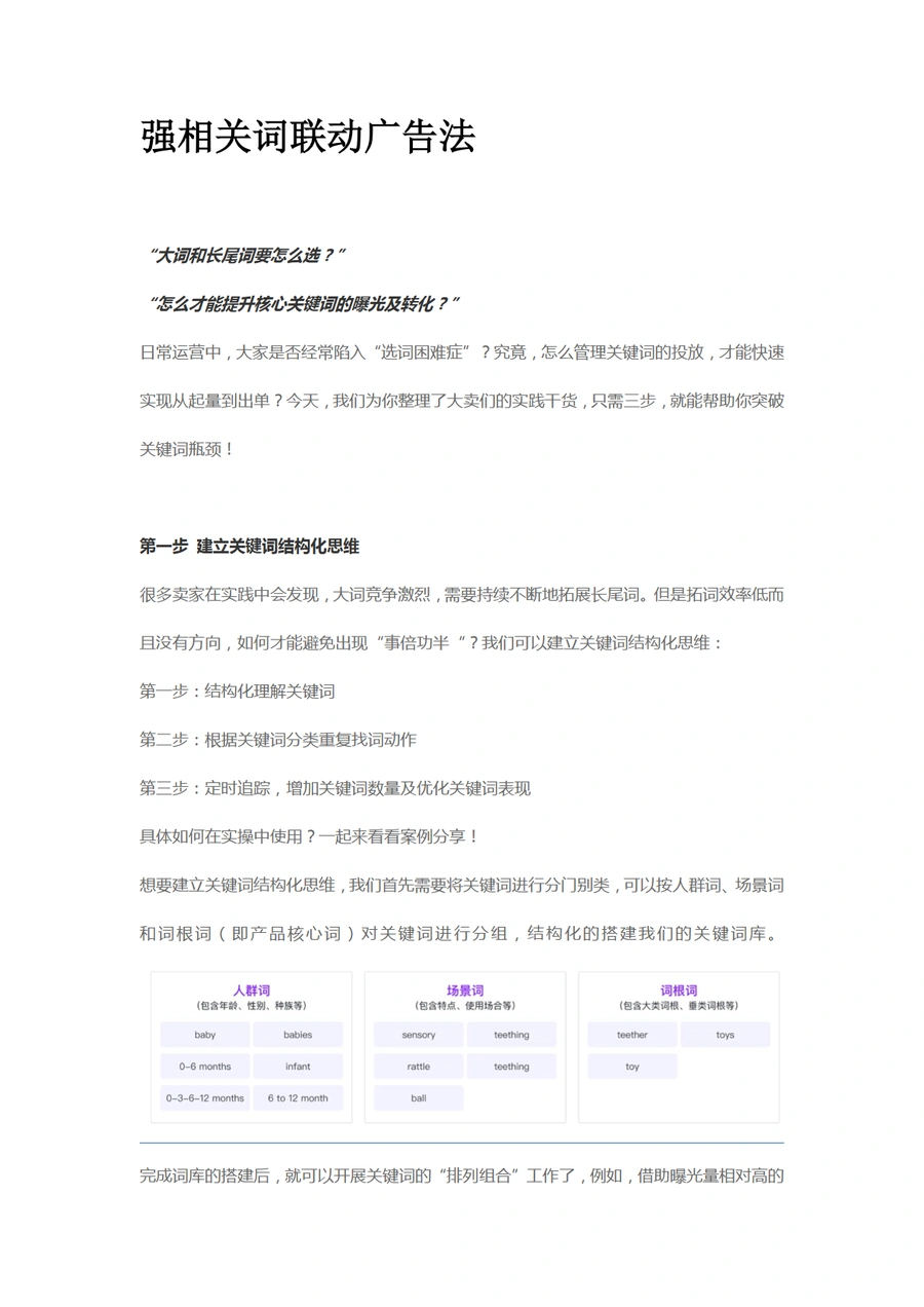 亚马逊强相关词联动广告法实战指南-9页