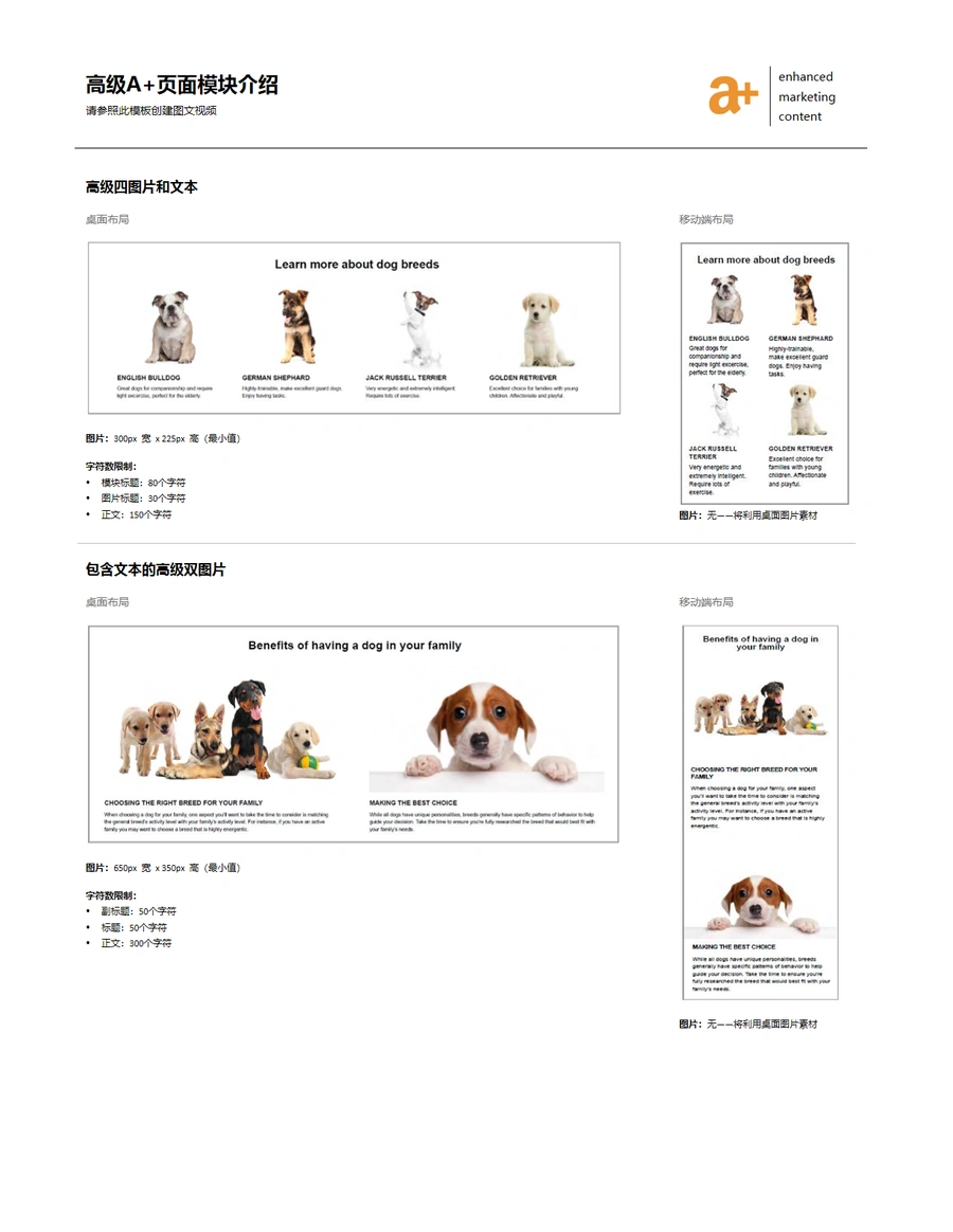 高级A+页面模块介绍-文章简介图