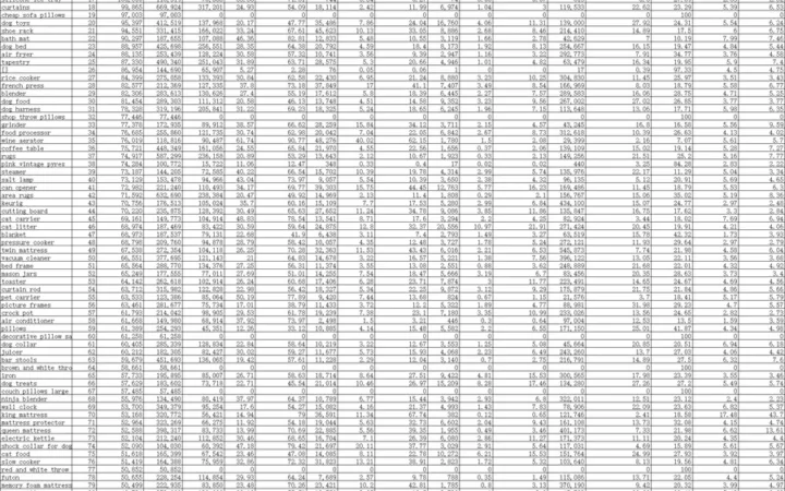 亚马逊家居园艺类目热门关键词数据报告-20001行-1个子表