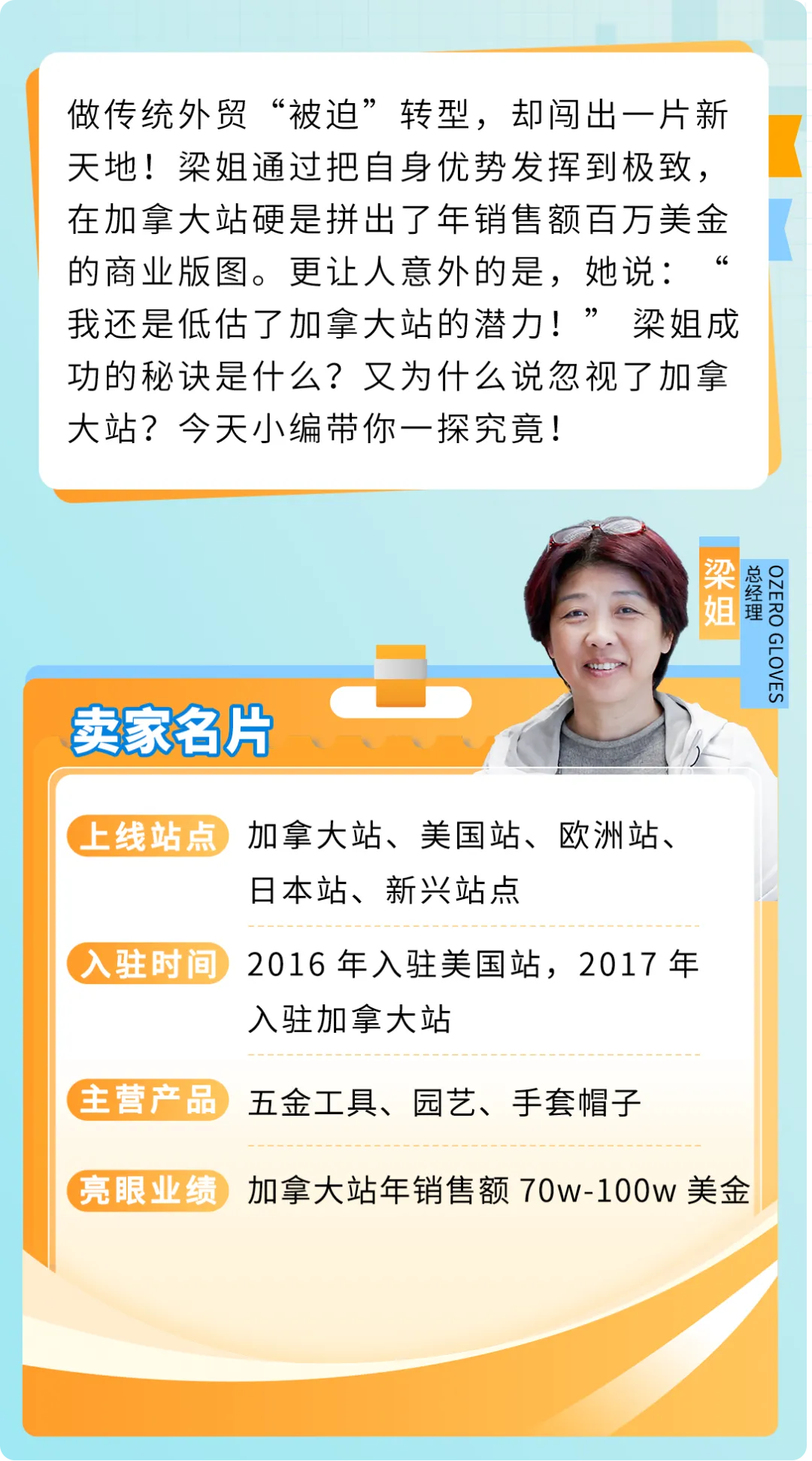 官方资讯｜劳保手套卖家年销百万美金！揭秘加拿大站转型秘籍 2025年8月6日