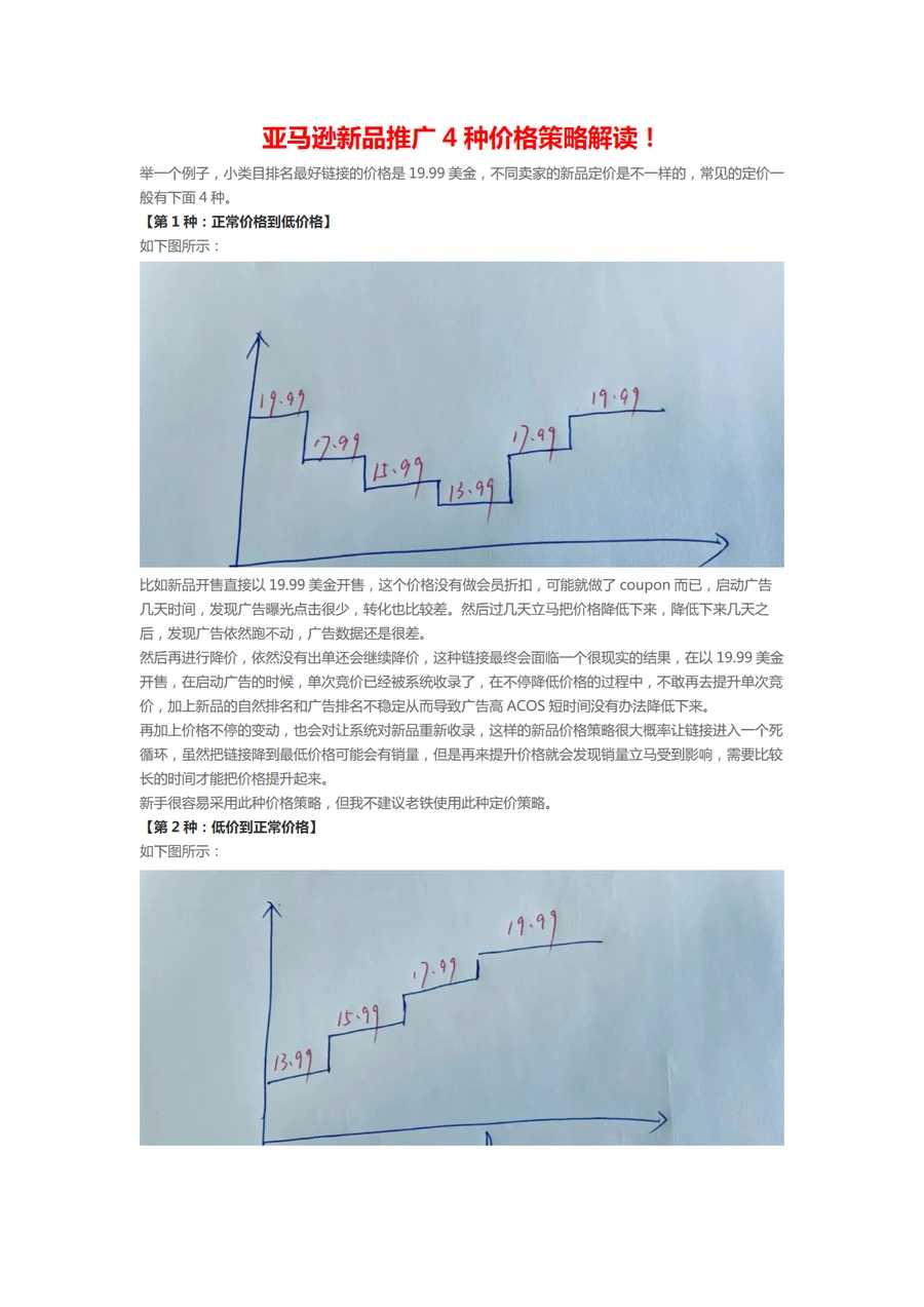 亚马逊新品推广4种价格策略解读-3页