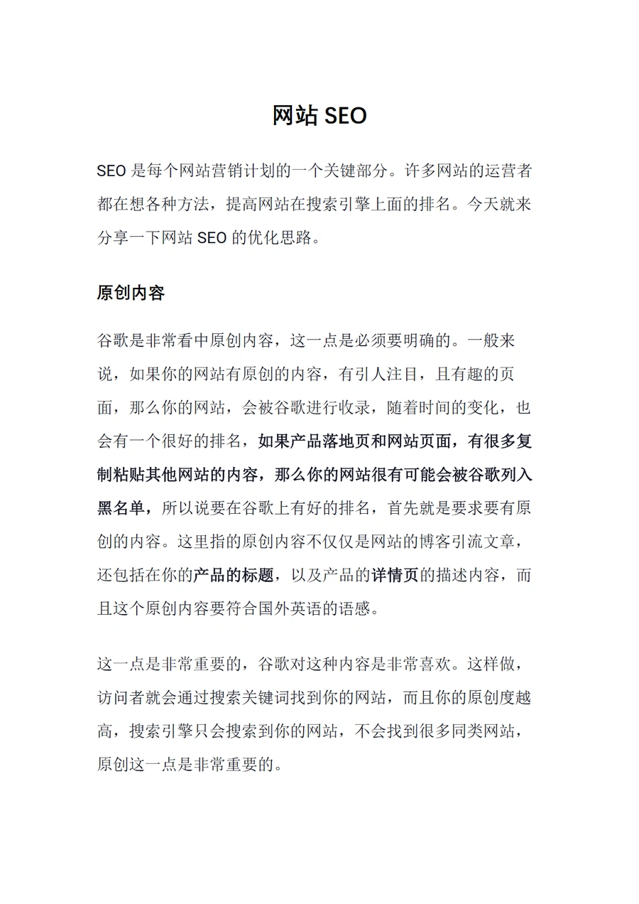 跨境电商独立站SEO优化指南-4页