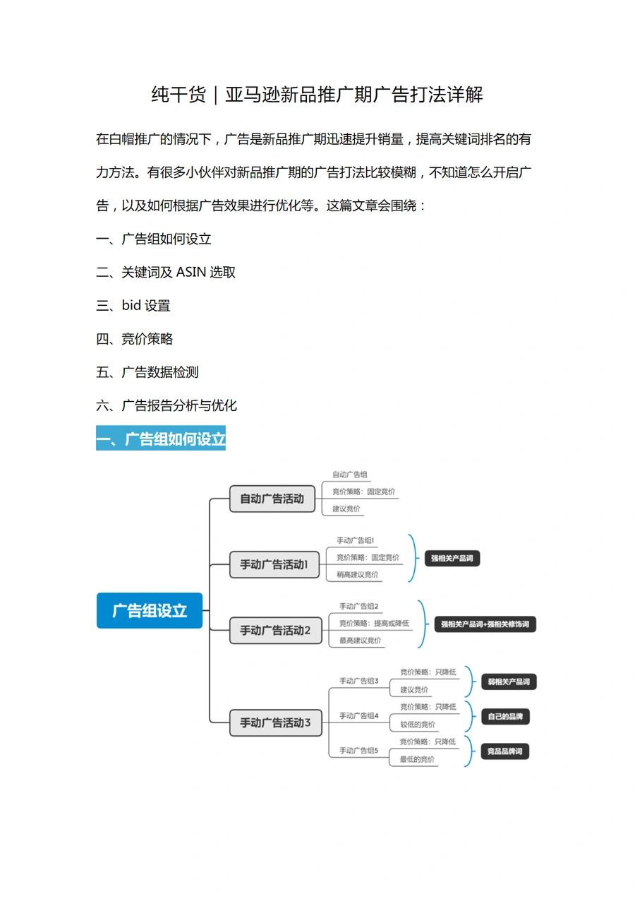 亚马逊新品推广期广告打法详解-6页