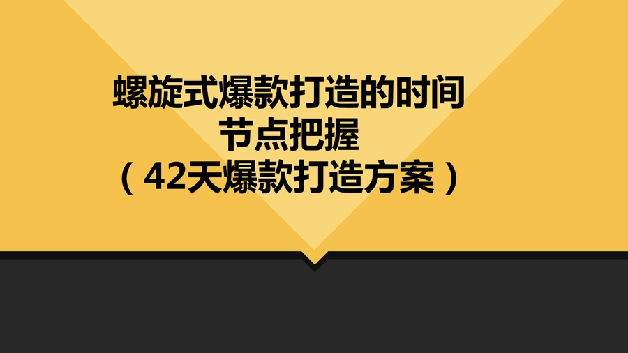 螺旋式42天爆款打造方案-8页