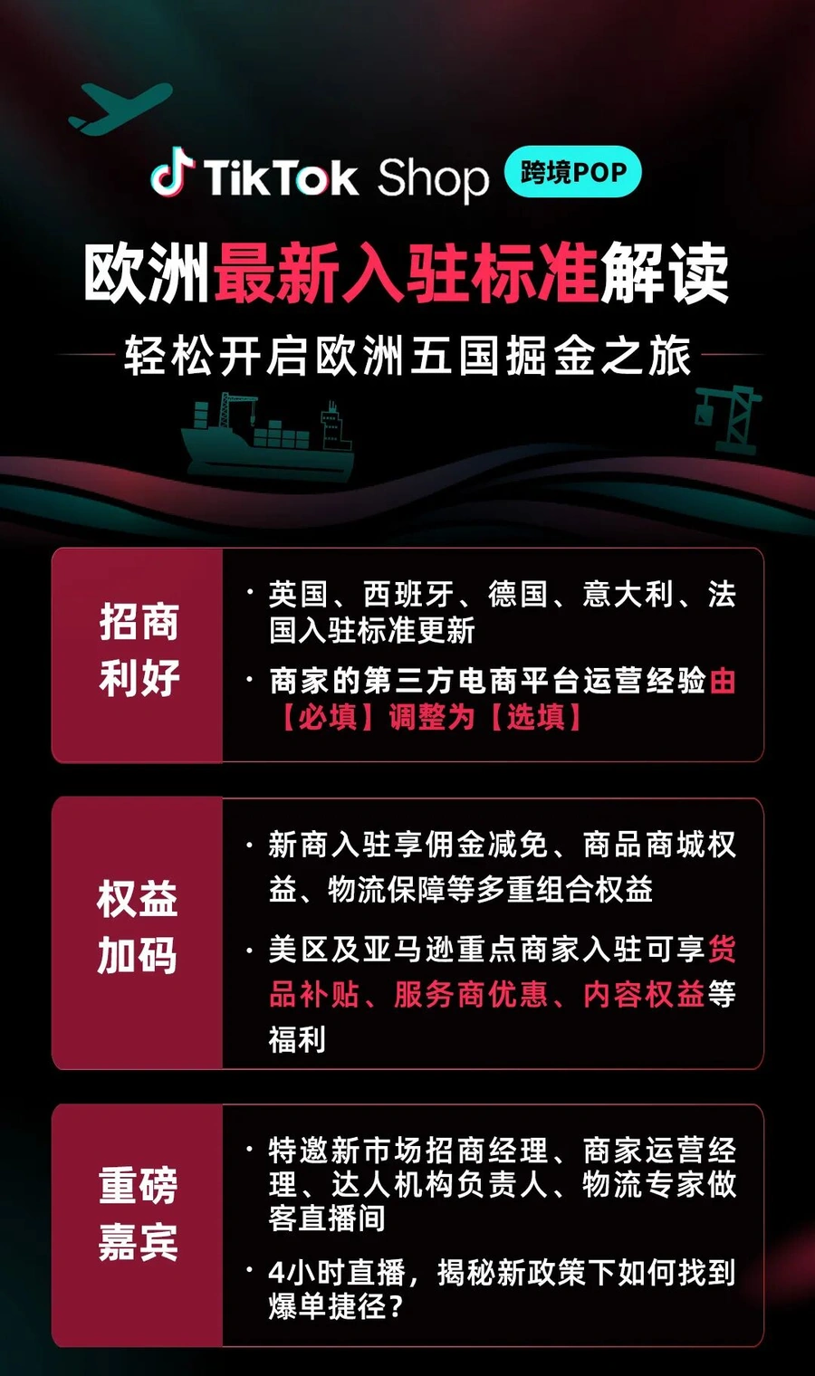 官方活动|TikTok Shop跨境POP欧洲招商政策更新 多重权益助力卖家掘金-文章封面图