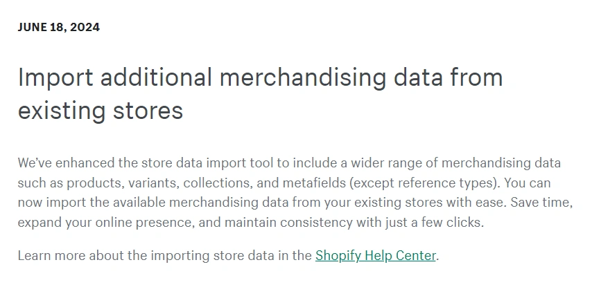 服务动态｜Shopify商店数据导入功能升级 支持一键导入模板产品数据