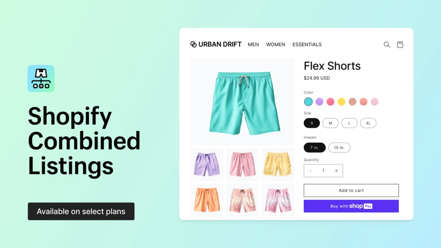 服务动态｜Shopify Combined Listings组合式详情页上线 多变体产品展示更直观