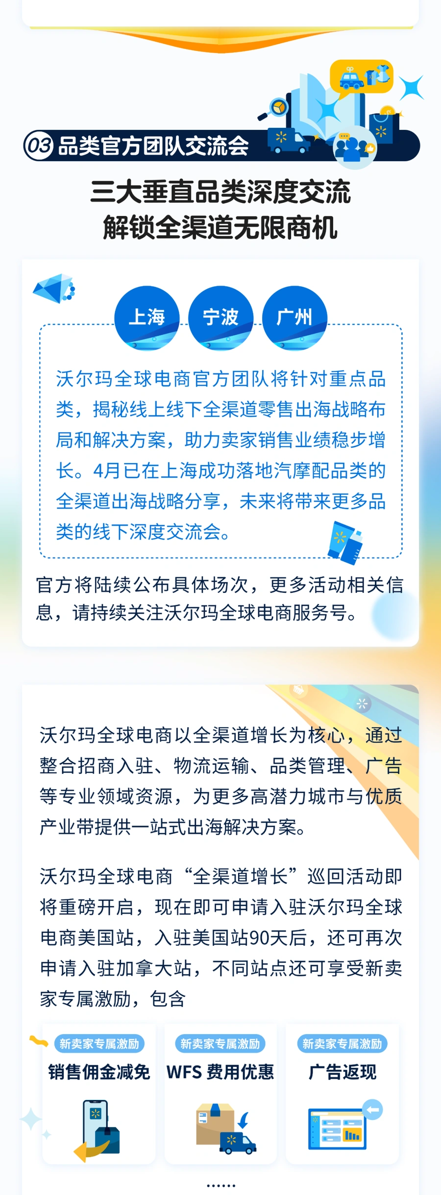 官方活动｜沃尔玛2025全渠道增长巡回招商 15城活动报名开启 新卖家最高75,000美元优惠