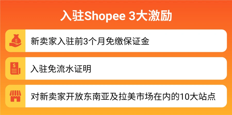 福利信息｜Shopee新卖家入驻3大激励：免保证金+免流水+10站点开放 附10月直播排期