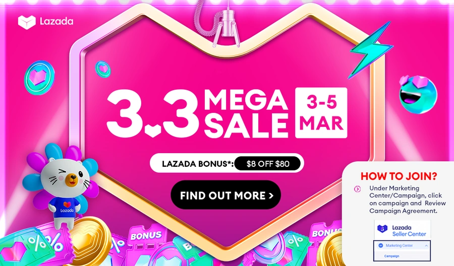 市场趋势｜Lazada 2025上半年大促日历公布 含3.3/6.6等Mega级活动 覆盖东南亚六国