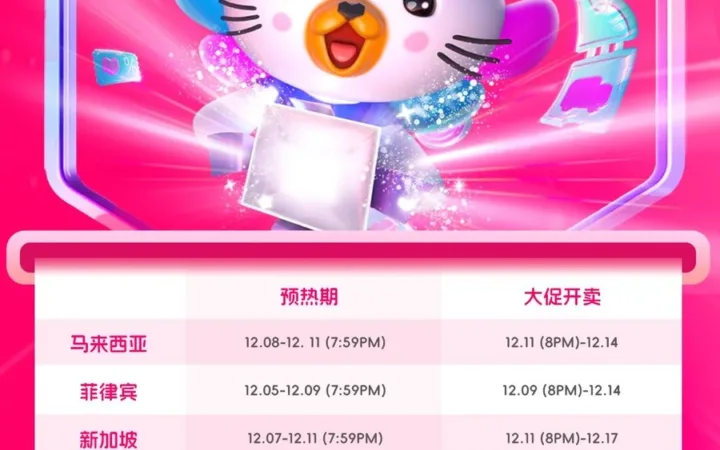 官方活动｜Lazada双12大促指南发布 含多国时间表+直播培训+装修模板