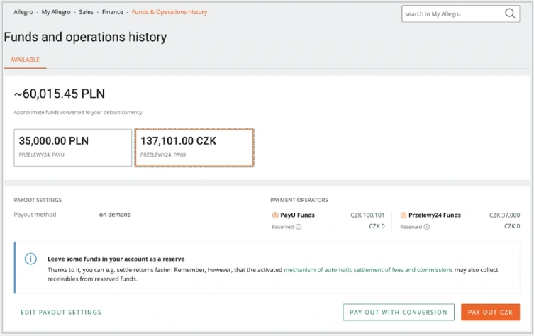 服务动态|Allegro货币换算功能上线 支持PLN/CZK/EUR自动转换 节省银行手续费-文章封面图
