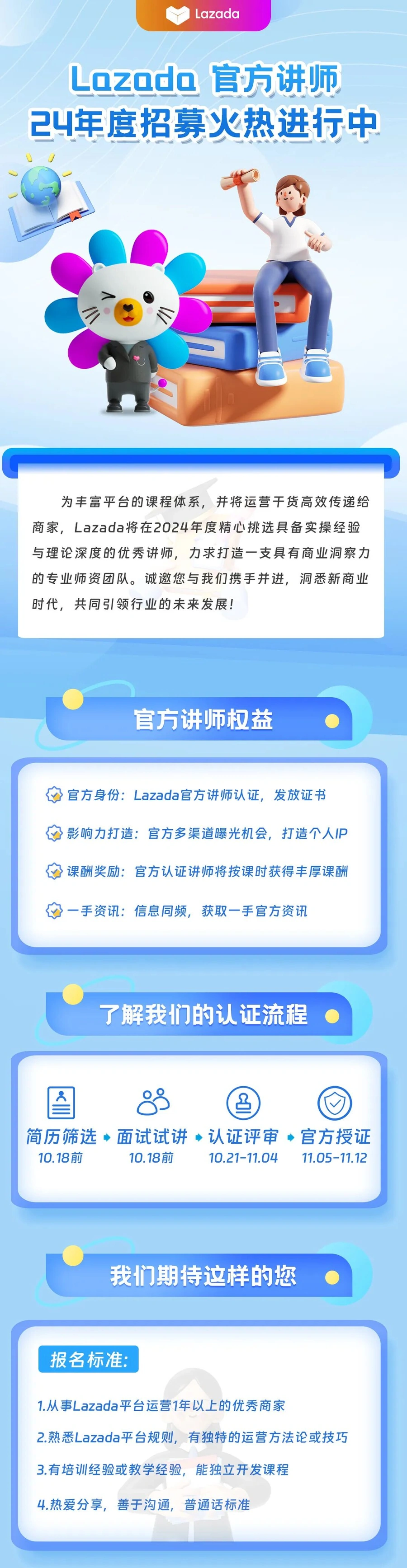 资料发布｜Lazada官方认证讲师招募 10月18日截止报名