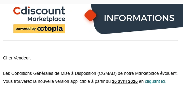 政策规则｜Cdiscount服务条款更新 保证金机制升级 4月25日生效