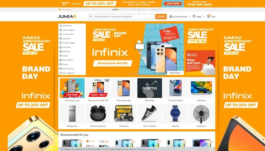 卖家故事｜Infinix与Jumia非洲合作APP流量提升【100%】 连续两月智能手机销量第一