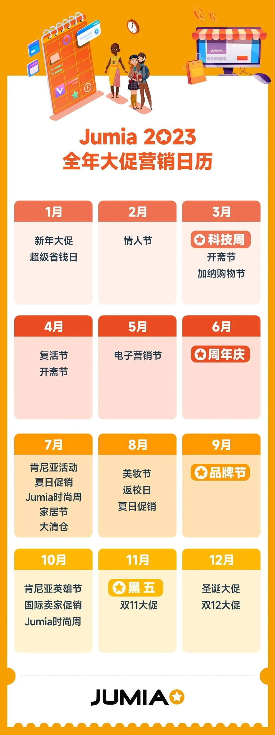 官方活动|Jumia 2023年大促日历出炉 三级活动体系助力卖家腾飞非洲-文章封面图