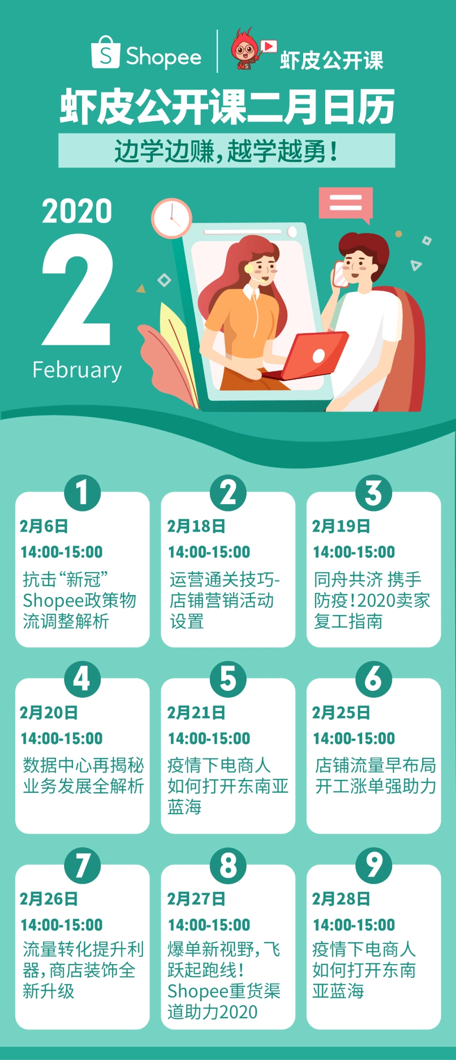 运营指导｜Shopee推出42门免费旺季课程 涵盖选品广告物流全链路